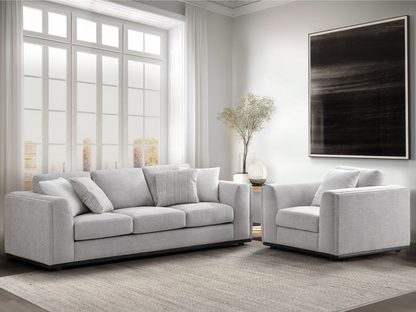 Belfast 2-pc Sofa + Chair Fabric Sofa Collection