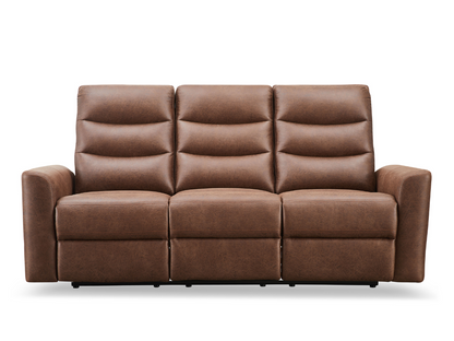 Bentley Fabric Manual Reclining Sofa - Brown
