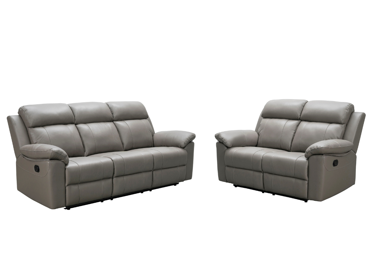 Braylen Top Grain Leather Reclining Sofa And Loveseat Set