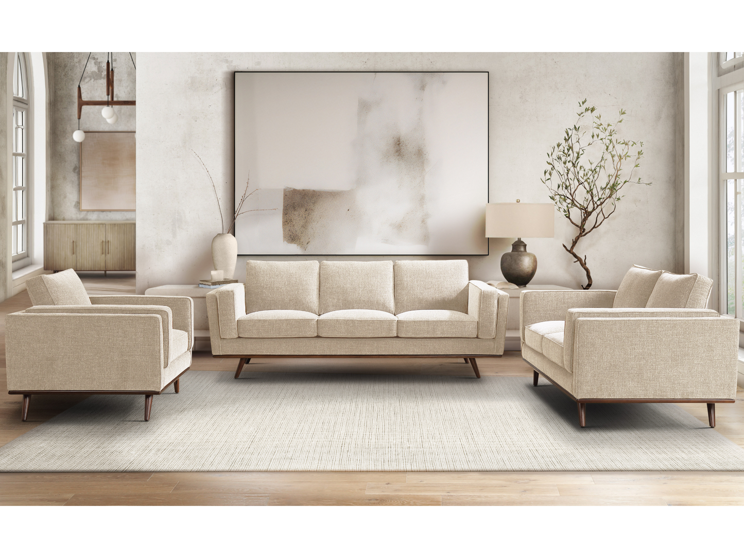 Taverly 3pc Fabric Sofa Collection