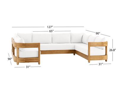 Santino® Outdoor 3-Piece U Shaped Sectional