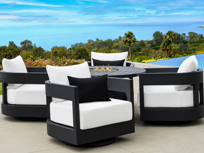 Santino® Outdoor Fire Chat Set with Armchairs