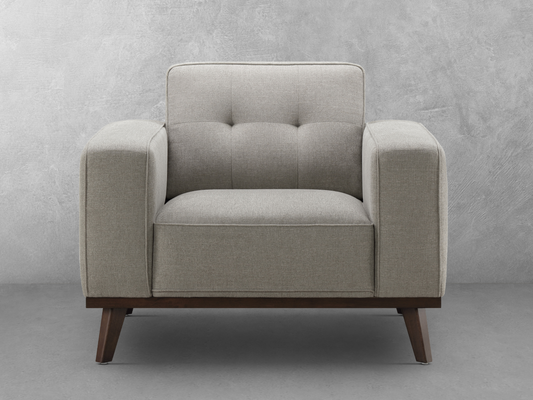 Vicenza Mid-Century Upholstered Chair - Gray