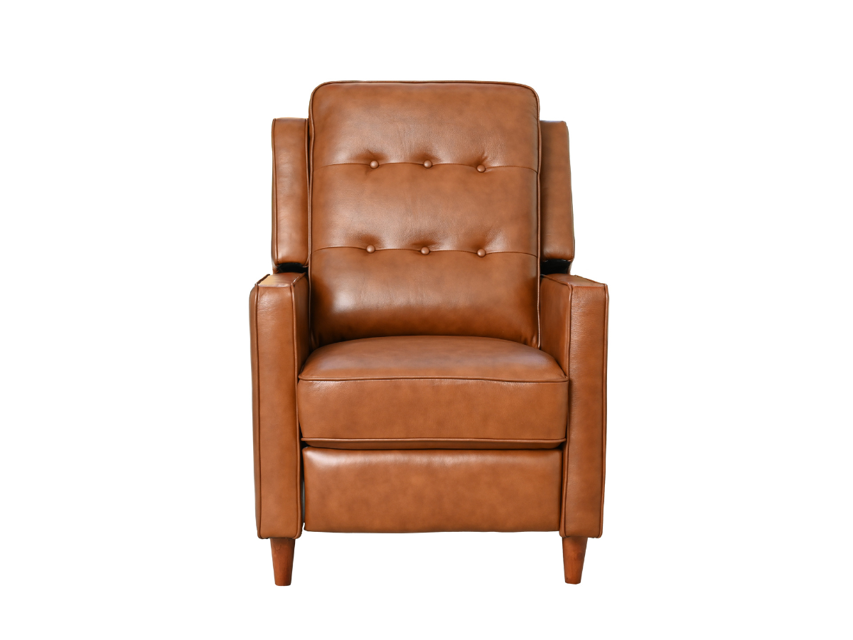 Mid century recliner leather sale