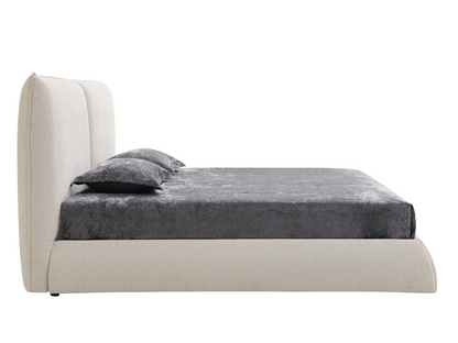 Elsen Upholstered Bed - Ivory - King
