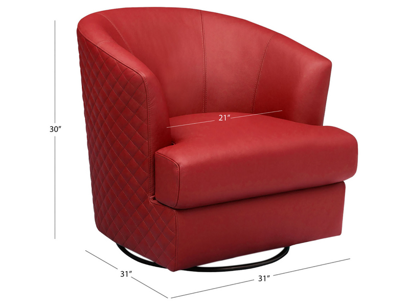 Electra Top Grain Leather Swivel Chair