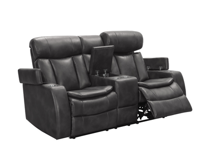 Zayne Power Reclining Leather Loveseat