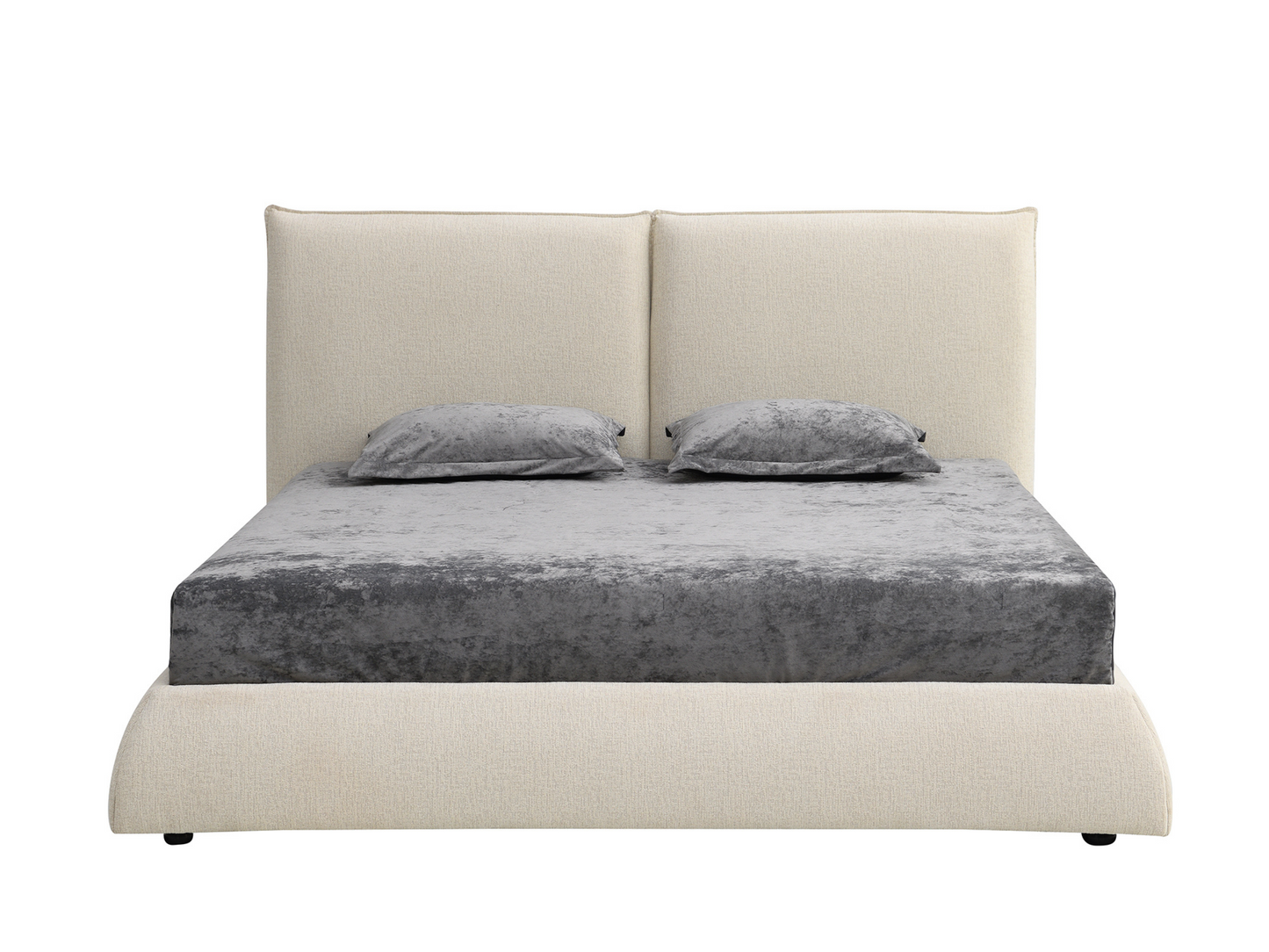 Elsen Upholstered Bed - Ivory - King