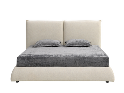 Elsen Upholstered Bed - Ivory - King