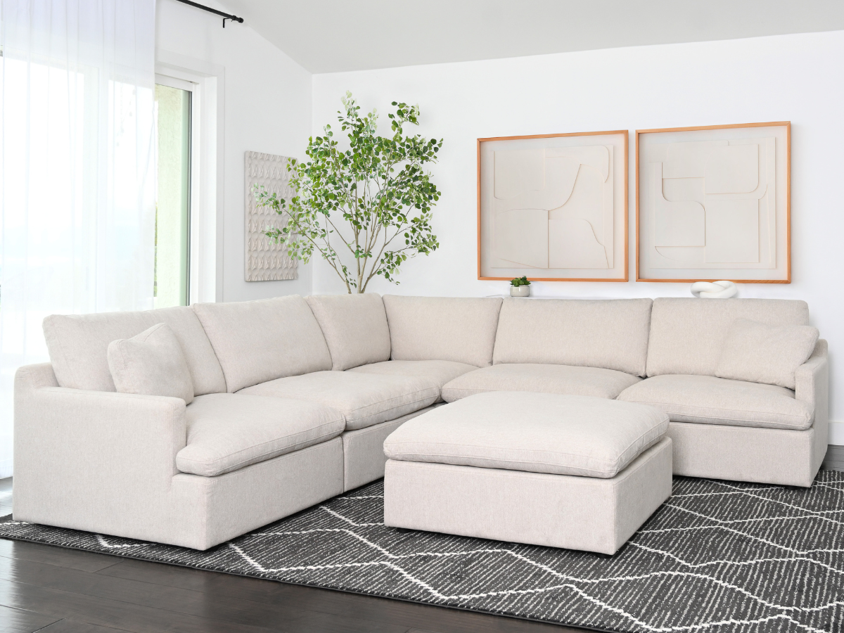 Capri Feather and Down 6-pc Modular Sectional