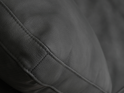 JoJo Fletcher Luxe Gray Nubuck Leather 5-pc Two-Arm Sectional