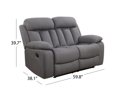 Fletcher Stain-Resistant Fabric Reclining 3-pc Sofa Set