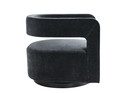 Lunar Stain-Resistant Fabric Swivel Chair