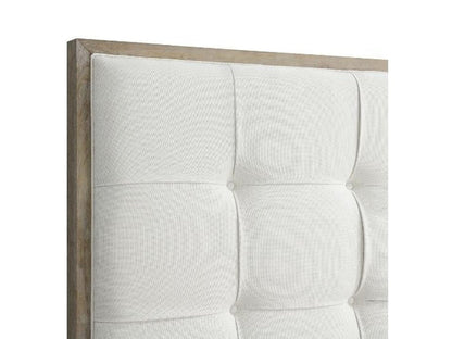 Eleanor Tufted Fabric Bed - Ivory - Queen