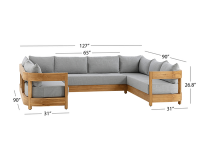 Santino® Outdoor 3-Piece U Shaped Sectional