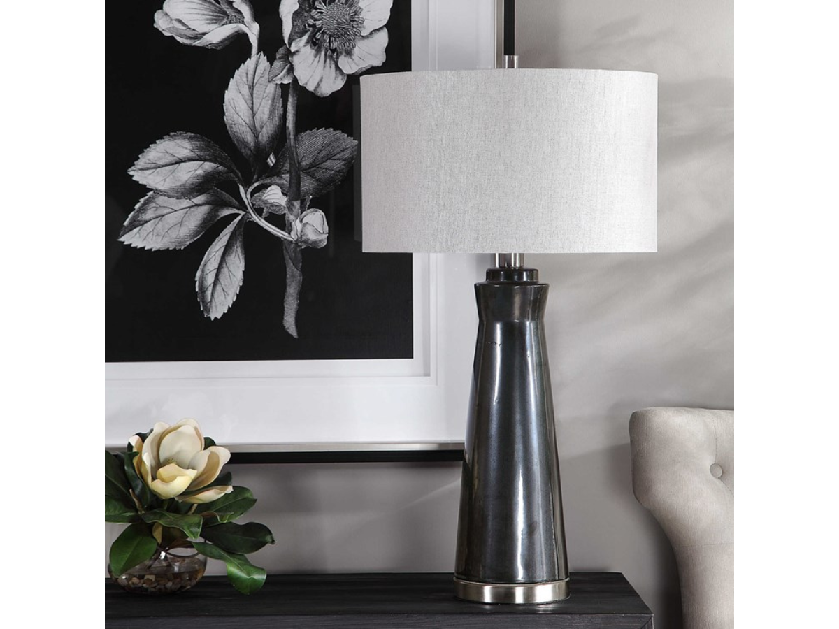 Abbyson Home Arlo Dark Charcoal Table Lamp