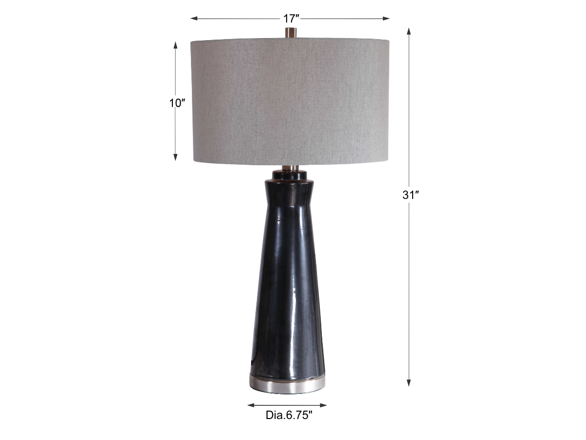 Abbyson Home Arlo Dark Charcoal Table Lamp