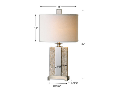 Abbyson Home Benson Stone Ivory Table Lamp