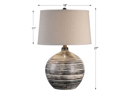 Abbyson Home Bodhi Mocha Ivory Lamp