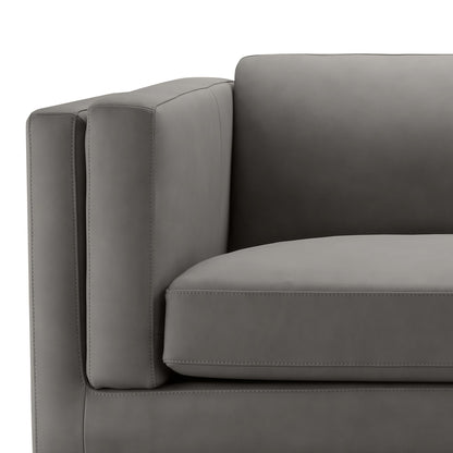 Boyd Top Grain Leather Sofa - Gray