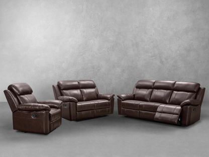 Braylen Top Grain Leather Reclining Sofa Set