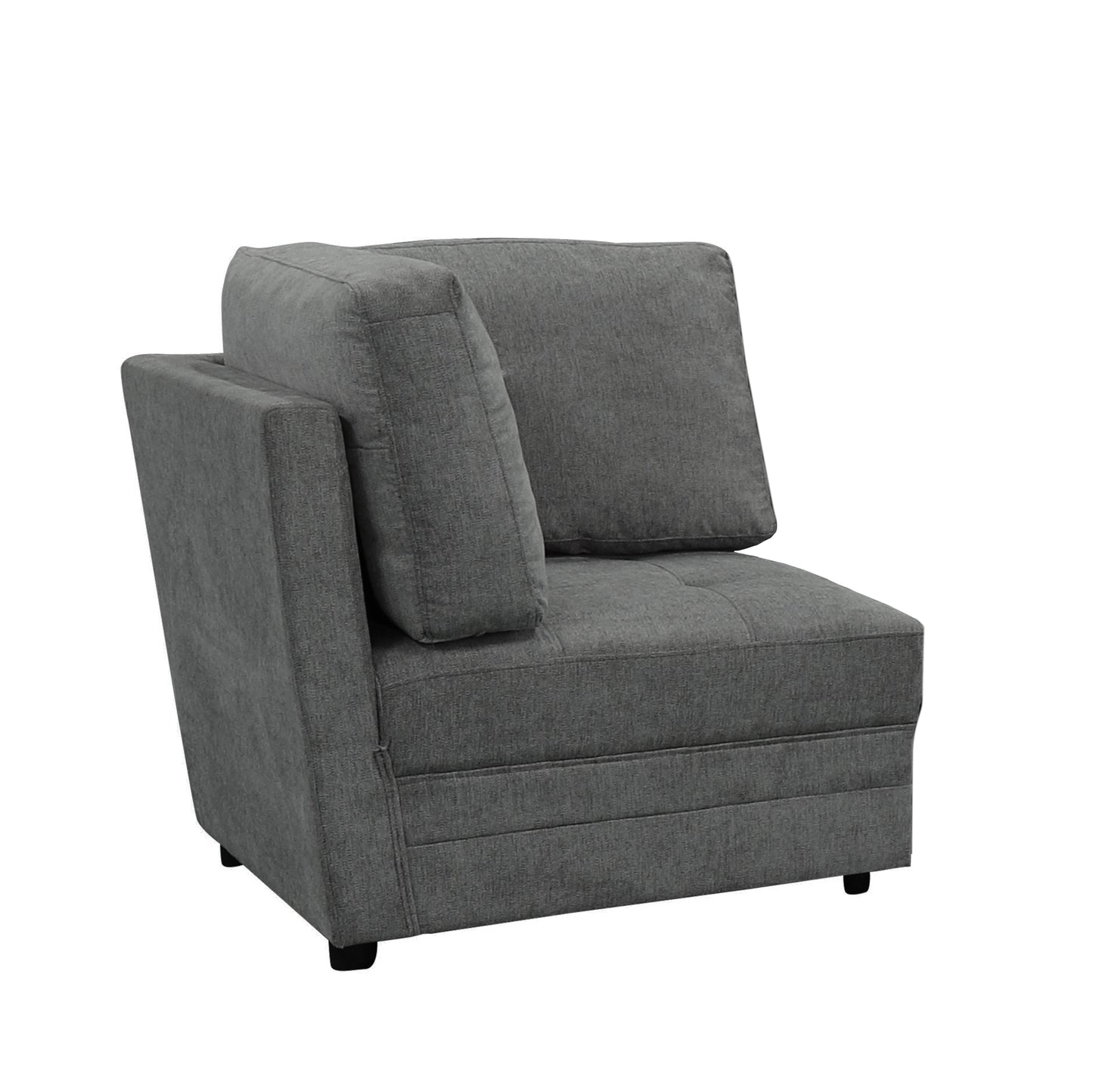 Brentwood 3-pc Fabric Modular Sectional - Dark Gray (No Ottoman)