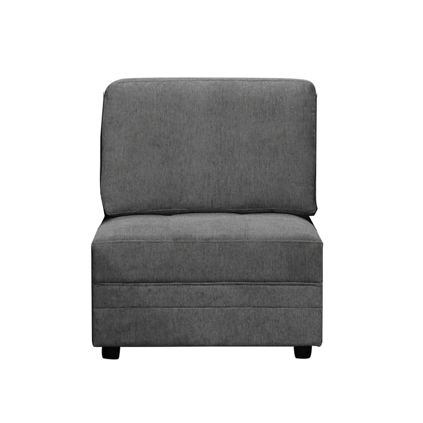 Brentwood 3-pc Fabric Modular Sectional - Dark Gray (No Ottoman)