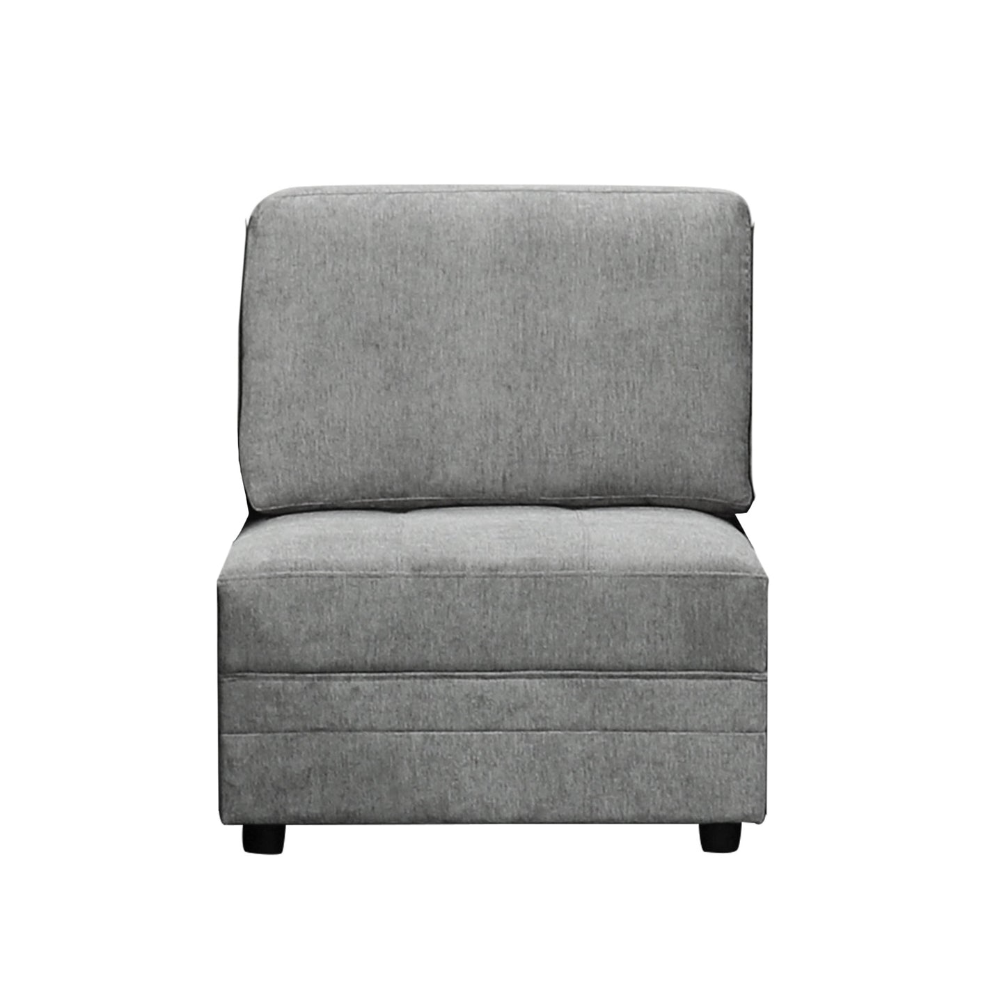 Brentwood 3-pc Fabric Modular Sectional - Gray (No Ottoman)