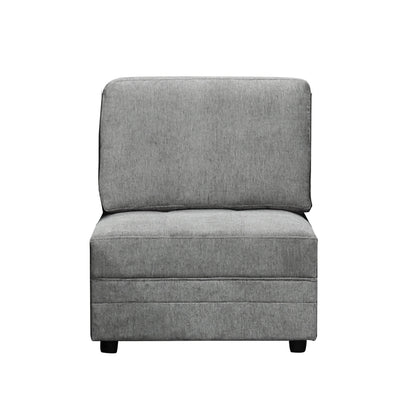 Brentwood 3-pc Fabric Modular Sectional - Gray (No Ottoman)