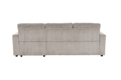 Haven Corduroy 2-pc Reversible Sleeper Sectional with Storage Chaise, Beige