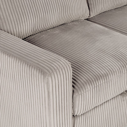 Haven Corduroy 2-pc Reversible Sleeper Sectional with Storage Chaise, Beige
