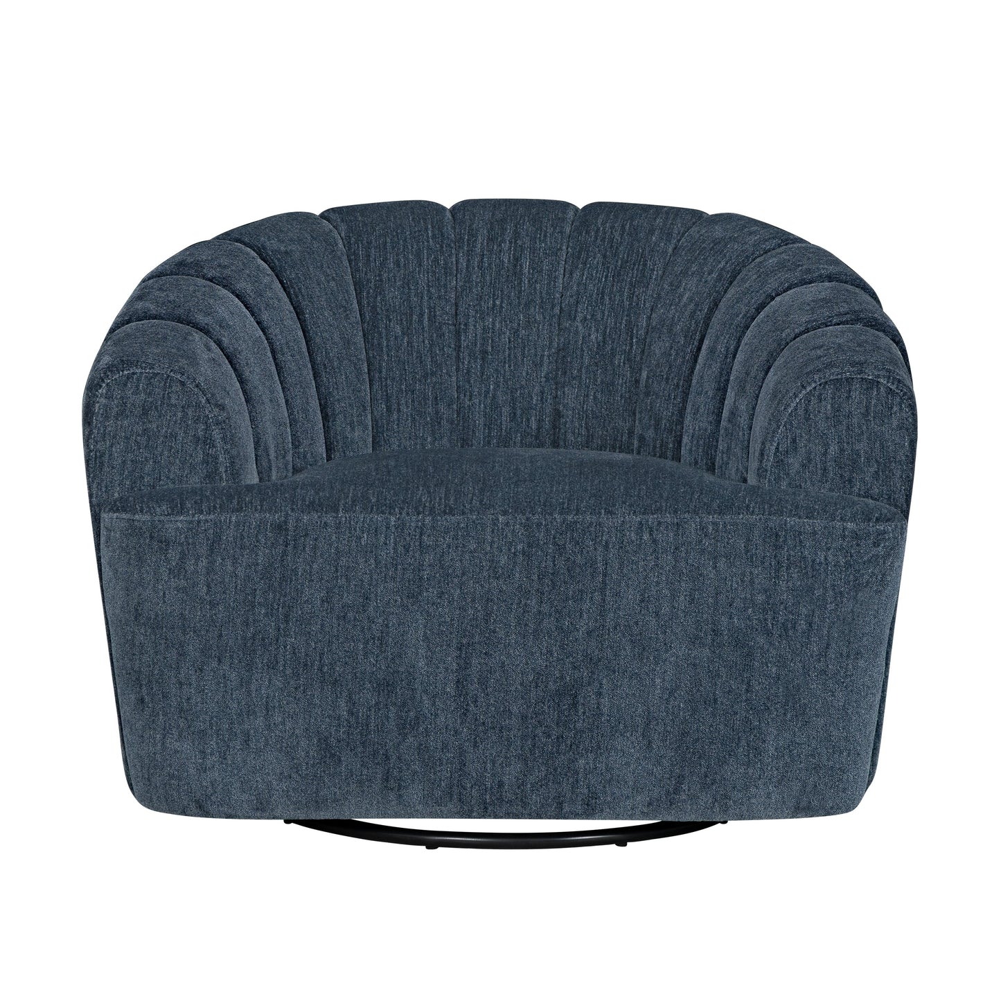 Burke Fabric Swivel Chair, Blue