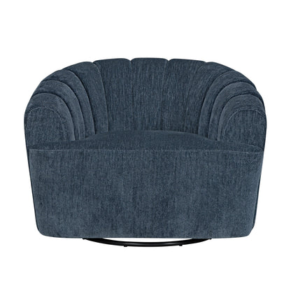 Burke Fabric Swivel Chair, Blue