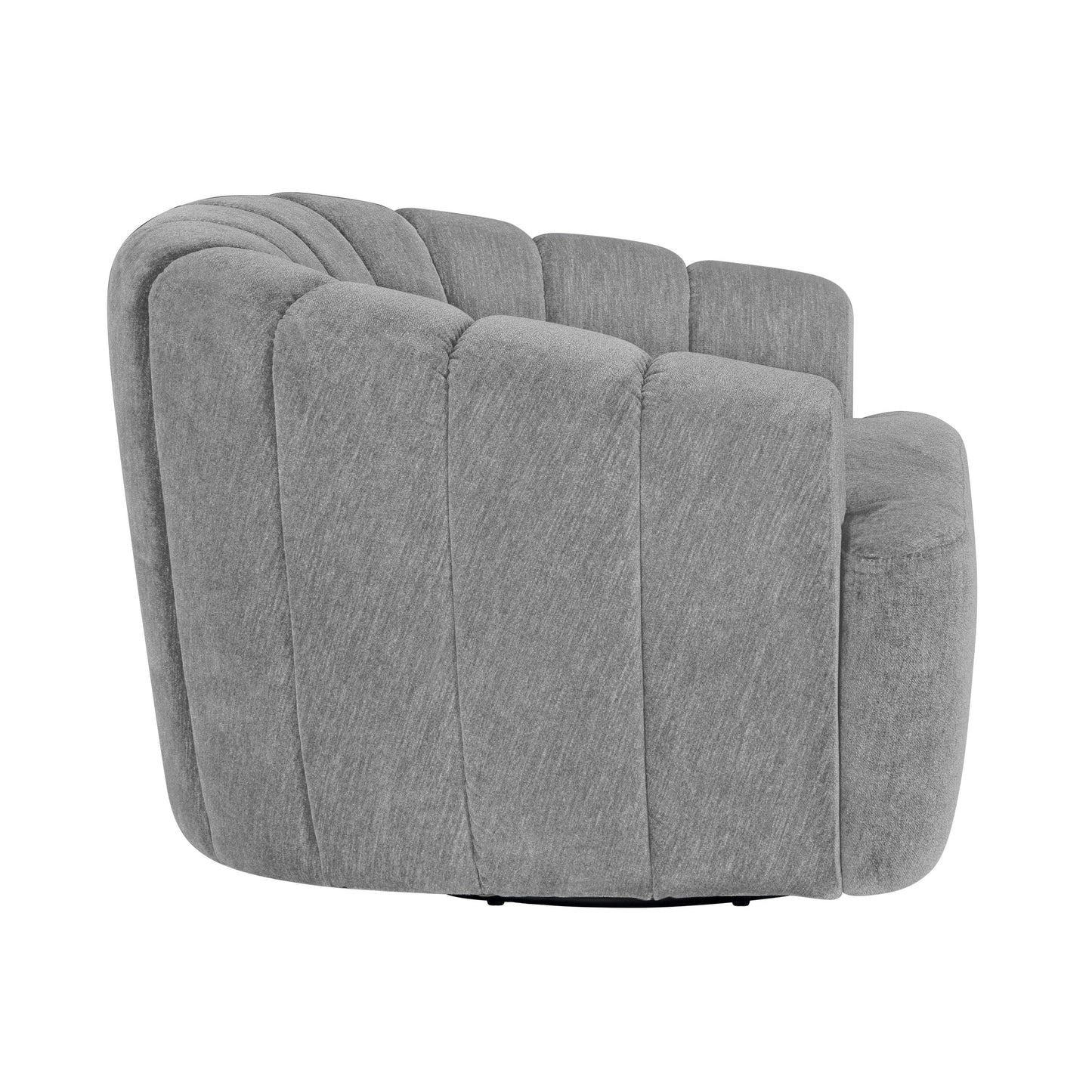 Burke Fabric Swivel Chair - Gray