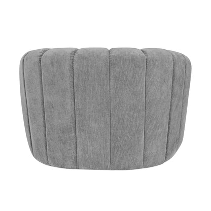 Burke Fabric Swivel Chair - Gray