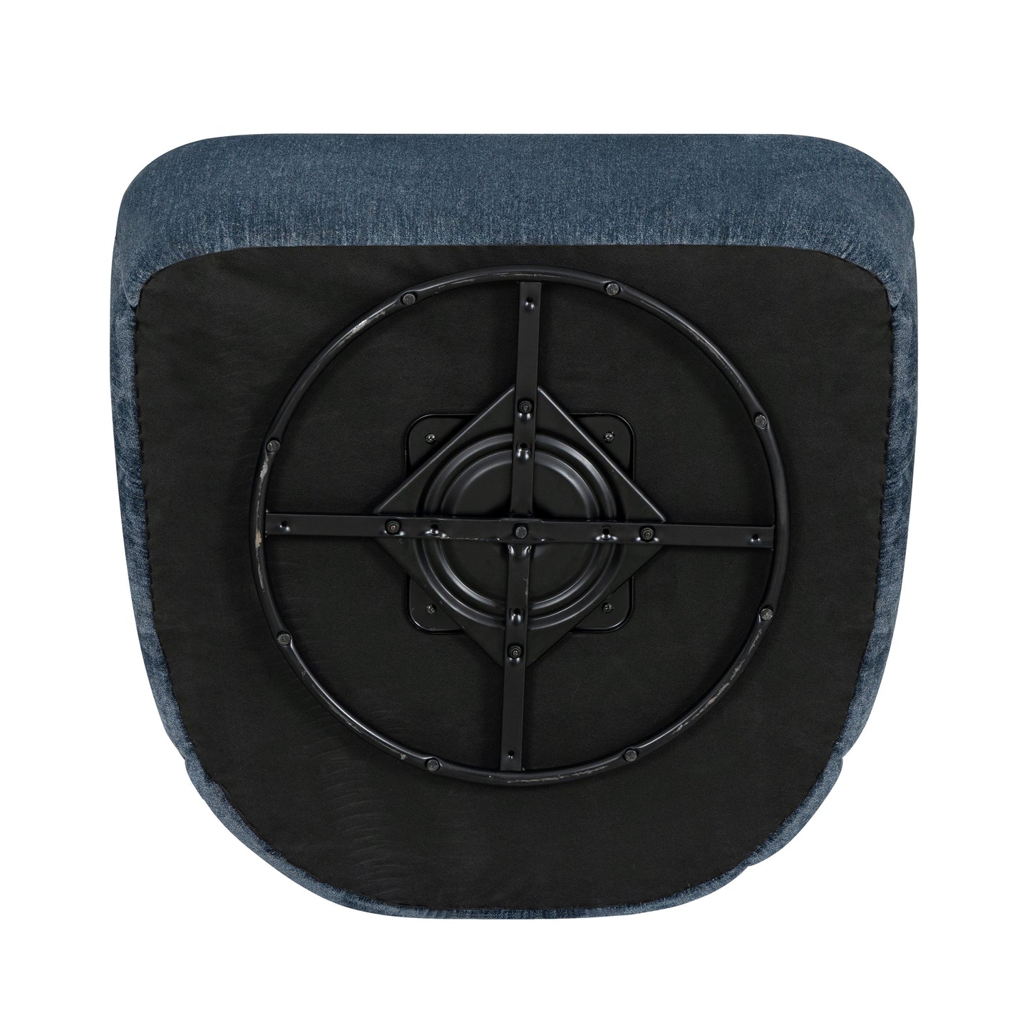 Burke Fabric Swivel Chair, Blue