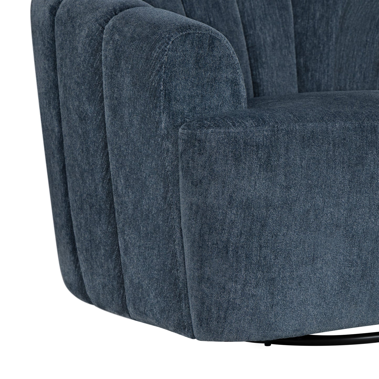 Burke Fabric Swivel Chair, Blue