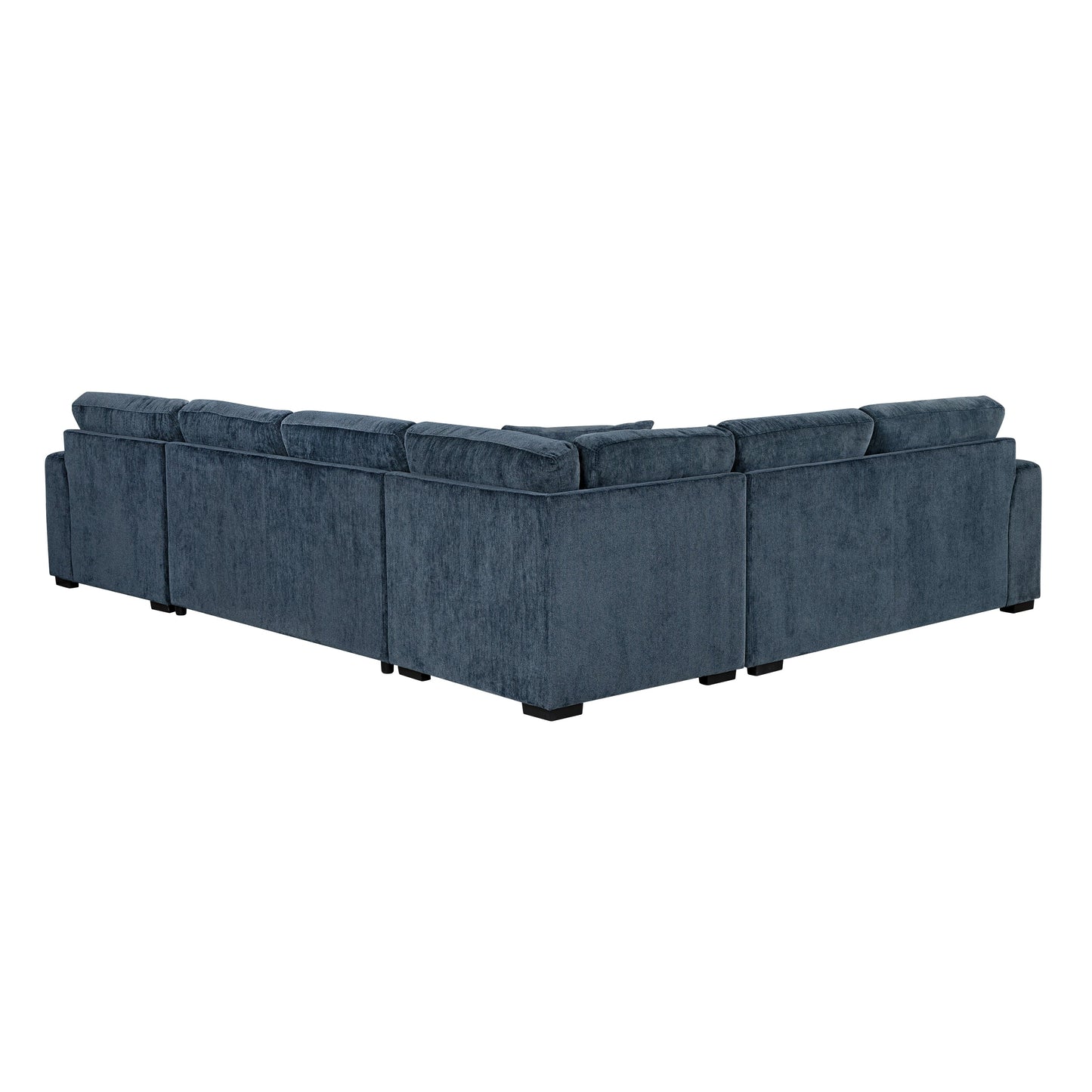 Burke Fabric Sleeper Sectional with Storage Chaise, Blue