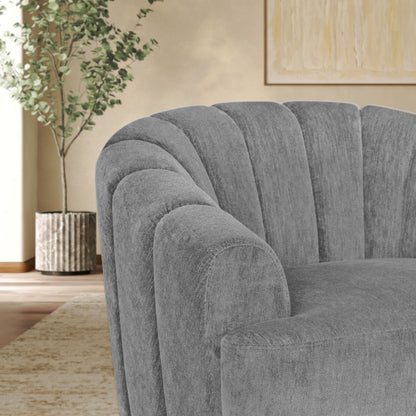 Burke Fabric Swivel Chair - Gray
