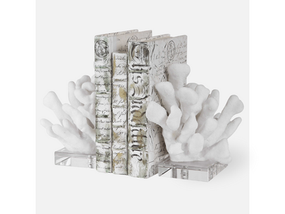 Abbyson Home Chandler White Bookends, Set of 2
