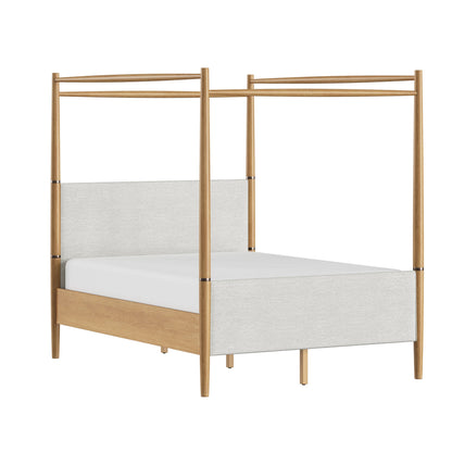 Charlotte Canopy Bed - Blonde - Queen