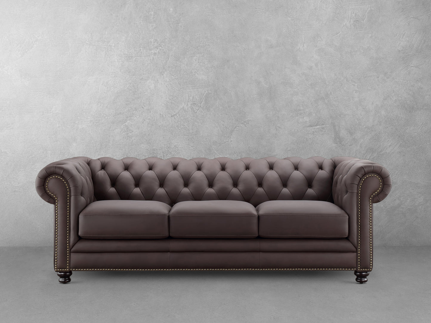 Culver Leather Chesterfield Sofa - Brown