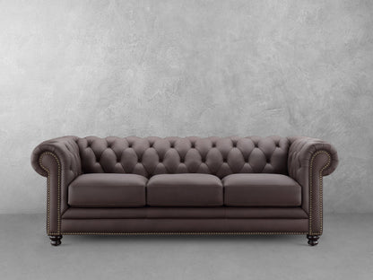 Culver Leather Chesterfield Sofa - Brown