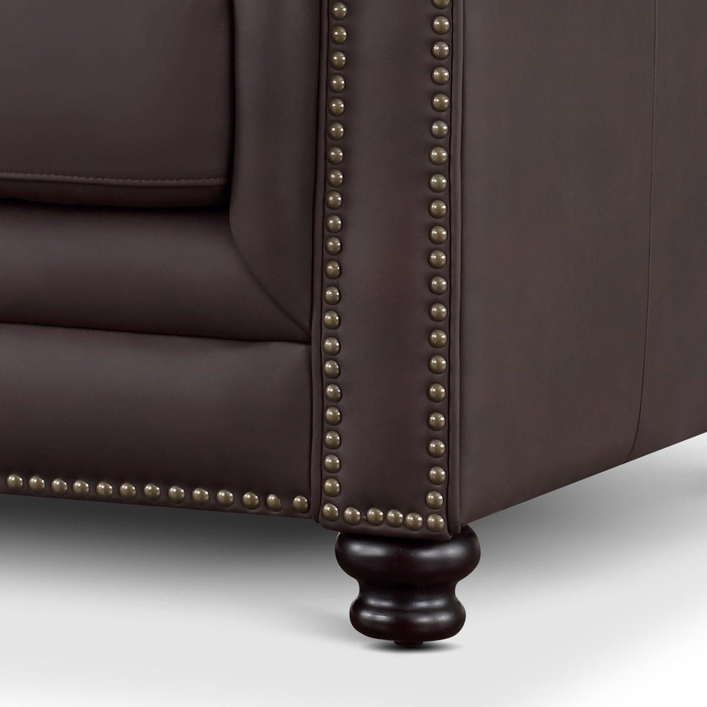 Culver Leather Chesterfield Sofa - Brown