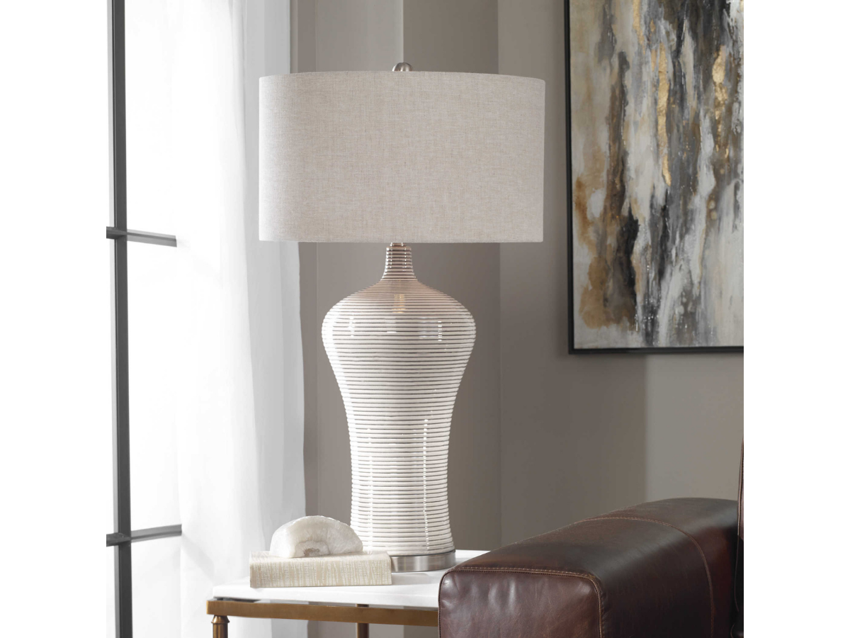 Abbyson Home Dana Light Gray Table Lamp