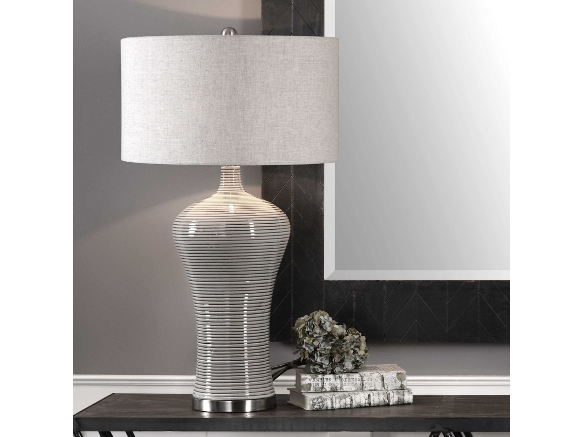 Abbyson Home Dana Light Gray Table Lamp