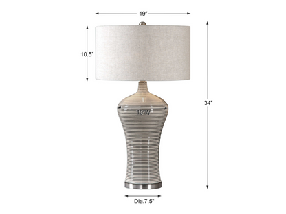 Abbyson Home Dana Light Gray Table Lamp