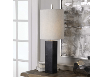 Abbyson Home Delan Marble Column Accent Lamp