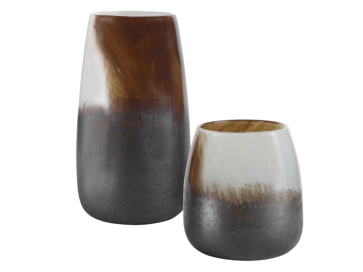 Abbyson Home Delilah Glass Vases, Set of 2