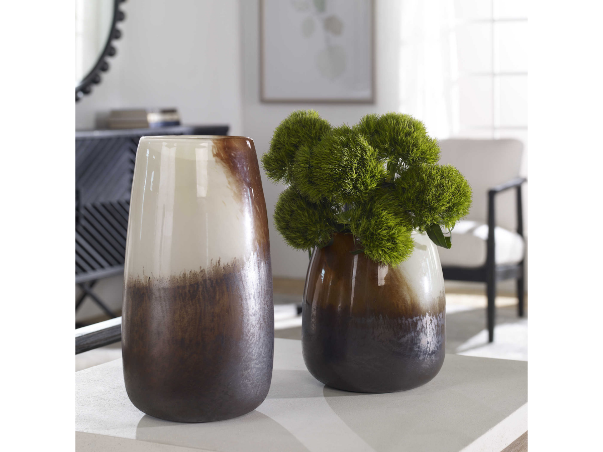Abbyson Home Delilah Glass Vases, Set of 2
